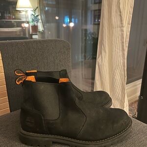 Timberland Black and Orange Chelsea Boots